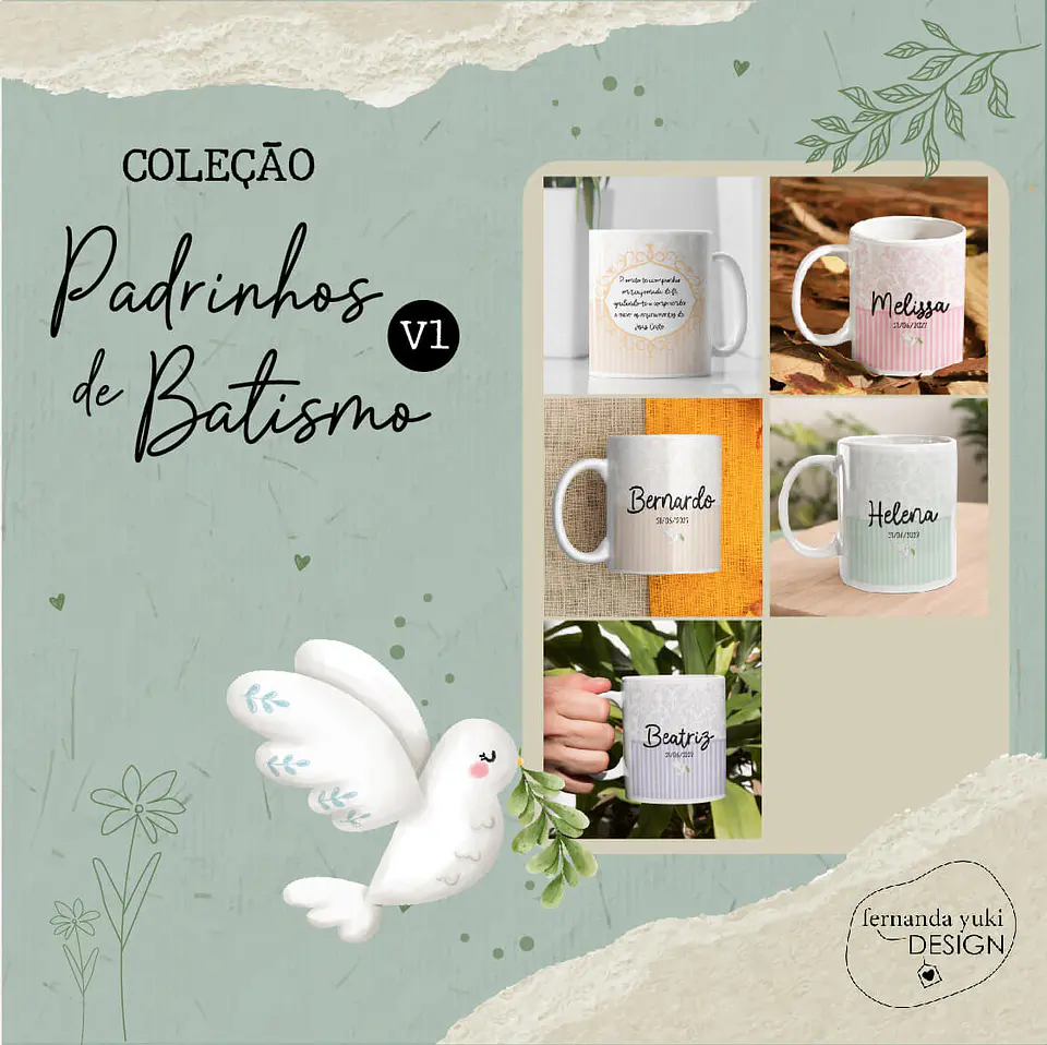 Arquivo Canecas Coleção Padrinhos de Batismo - Fernanda Yuki 1