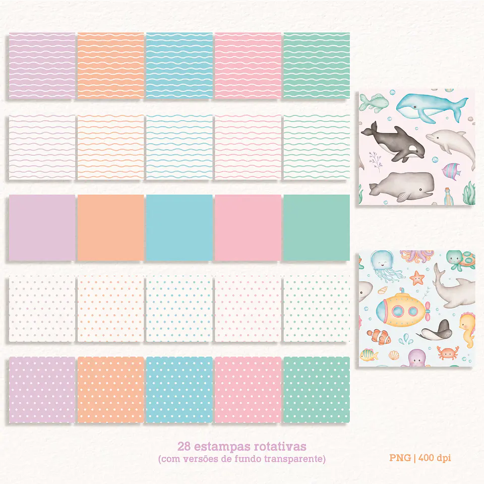 Kit Digital Fundo do Mar Candy - Daiane Barbosa 2