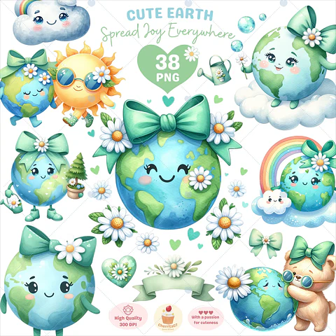 Kit Digital Meio Ambiente Aquarela