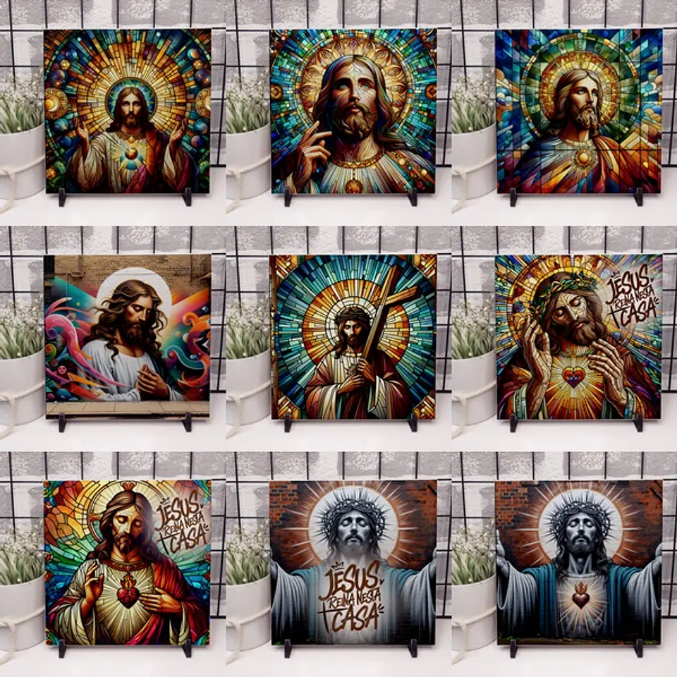 Arquivo Sublimação 27 Azulejos Religiosos - Abacaxi Sublimático 1