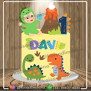 Arquivo Topo de Bolo Dinossauro - EM CAMADAS