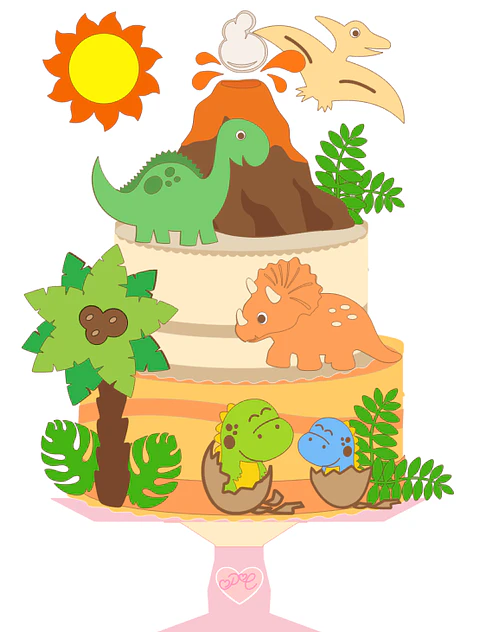 Arquivo Topo de Bolo Dinossauro - EM CAMADAS