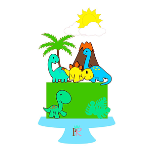 Arquivo Topo de Bolo Dinossauro - EM CAMADAS