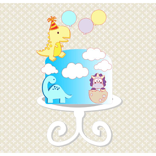 Arquivo Topo de Bolo Dinossauro - EM CAMADAS