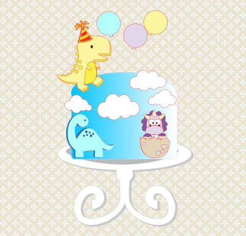 Arquivo Topo de Bolo Dinossauro - EM CAMADAS