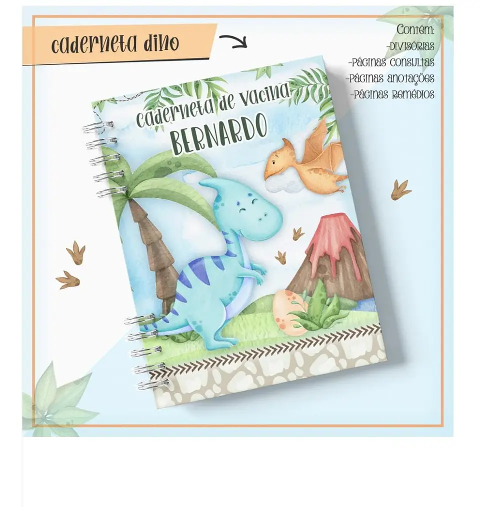 Arquivo Caderneta de Vacina Dino - Lina Criativa 1