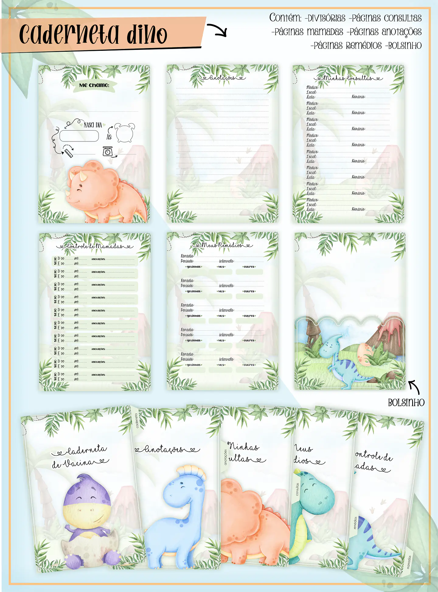 Arquivo Caderneta de Vacina Dino - Lina Criativa 2