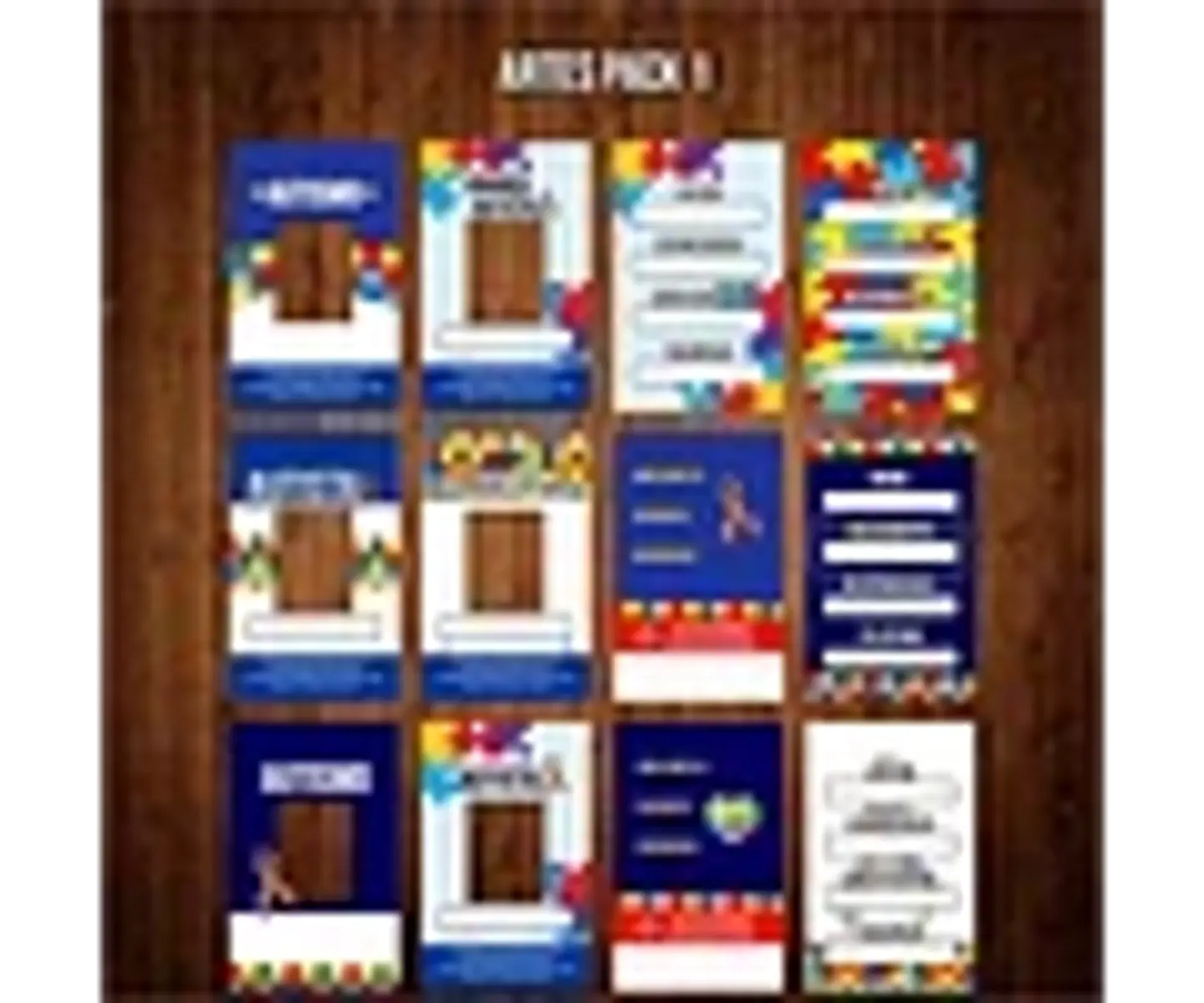 Arquivo Crachá Autismo e Tdah Super Pack  - Carica Risos 2