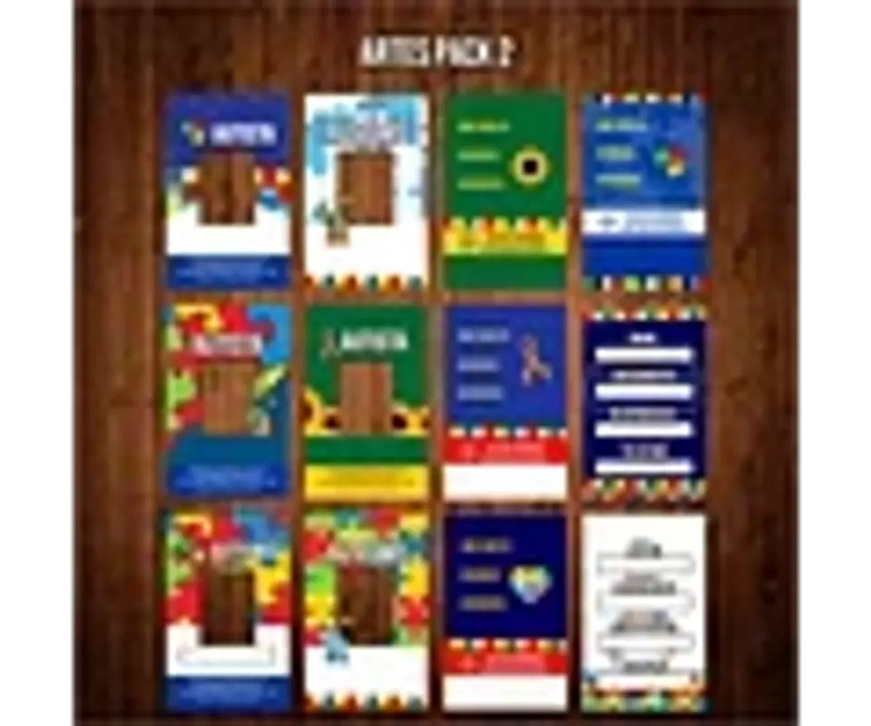 Arquivo Crachá Autismo e Tdah Super Pack  - Carica Risos 5