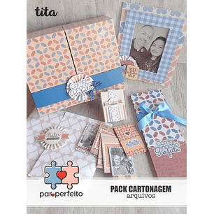 Arquivo Dia dos Namorados Combo Cartonagem + VIDEO AULA - Coleção Par Perfeito - TITA