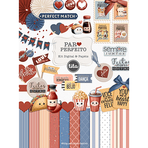Kit Digital Par Perfeito - Combo Ilustrações e Papéis - TITA