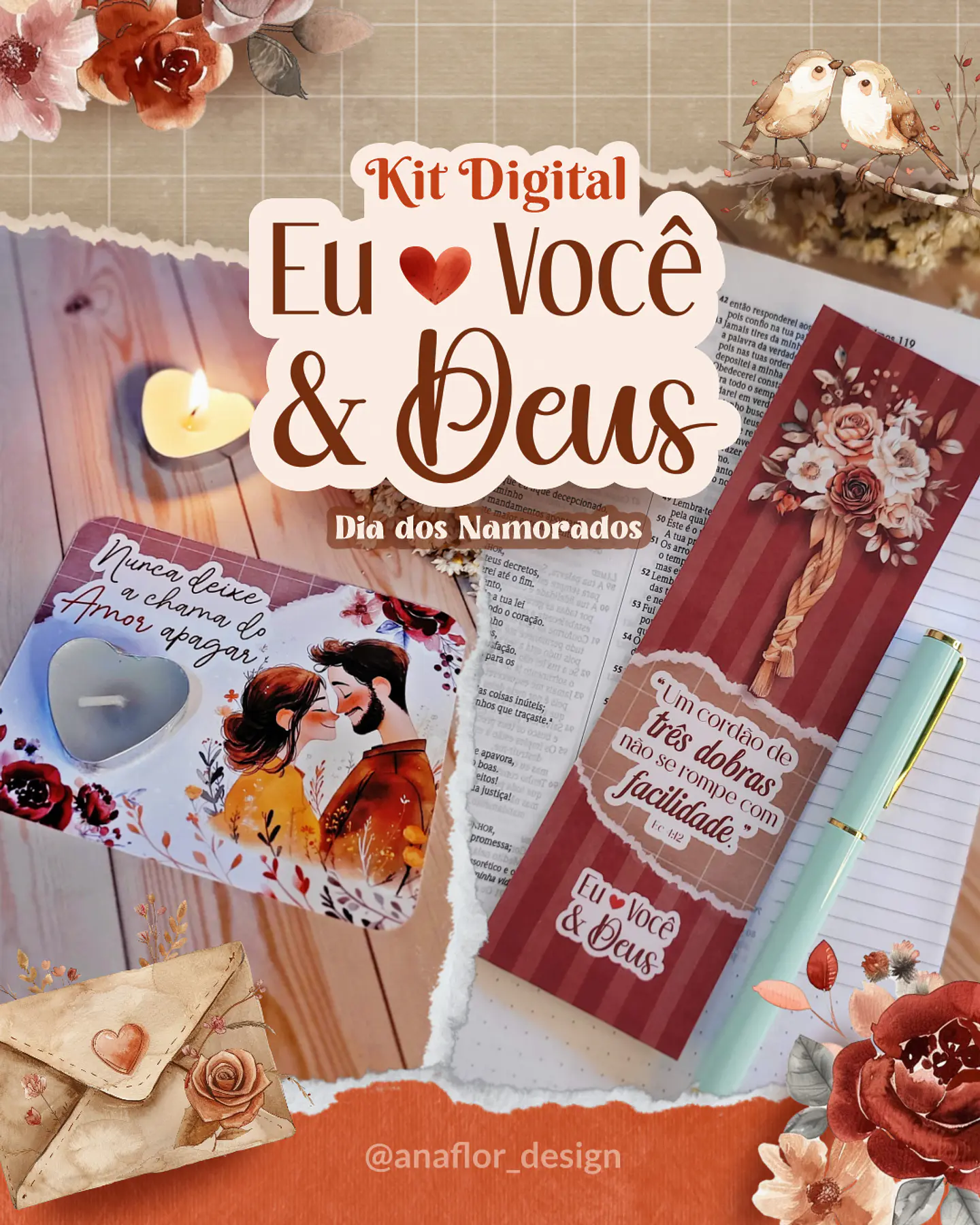 Kit Digital Completo Dia dos Namorados Eu, Você e Deus - ANA FLOR 1