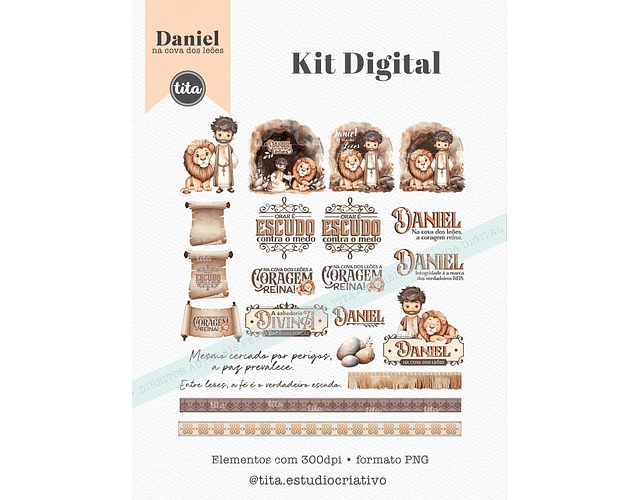 Kit Digital Histórias da Bíblia Combo Daniel, Jonas e Moisés - TITA