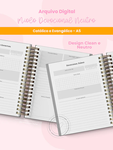 Arquivo Encadernação Miolo Devocional Neutro - BRANCO PAPEL
