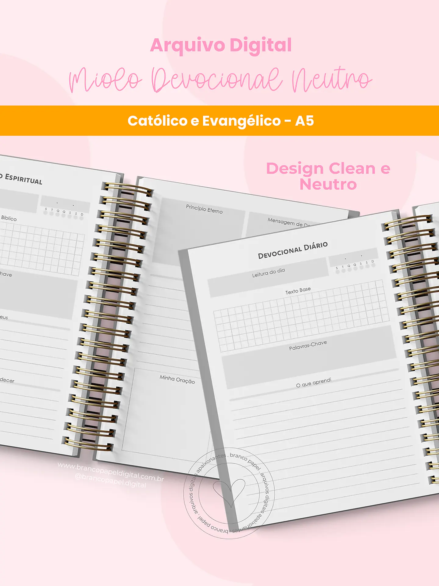 Arquivo Encadernação Miolo Devocional Neutro - BRANCO PAPEL 1