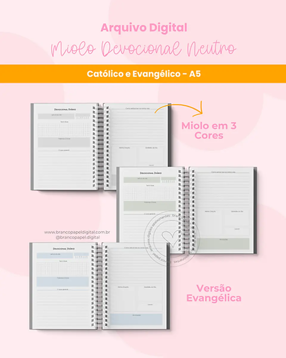 Arquivo Encadernação Miolo Devocional Neutro - BRANCO PAPEL 3