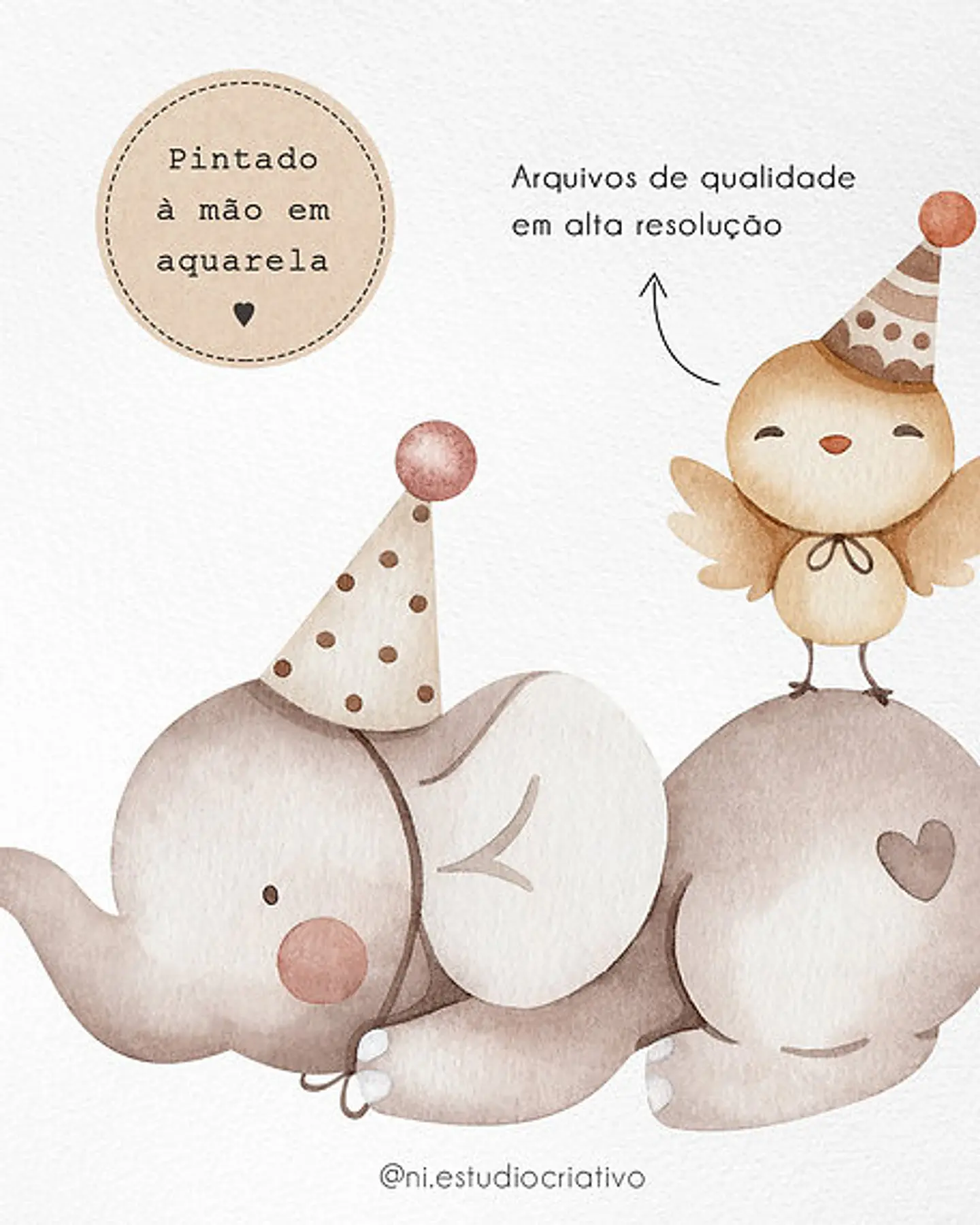 Kit Digital Festinha Aquarela - Ni Estudio 2