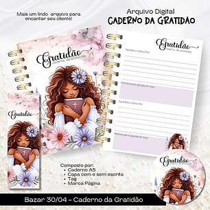 Arquivo Encadernação Caderno da Gratidão - ENCADERNA COM AMOR