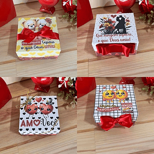 Arquivo Dia dos Namorados Caixa Quadrada 4 doces - GB Personalizados