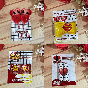 Arquivo Dia dos Namorados Cards Pirulitos, Bombom , Batom - GB Personalizados