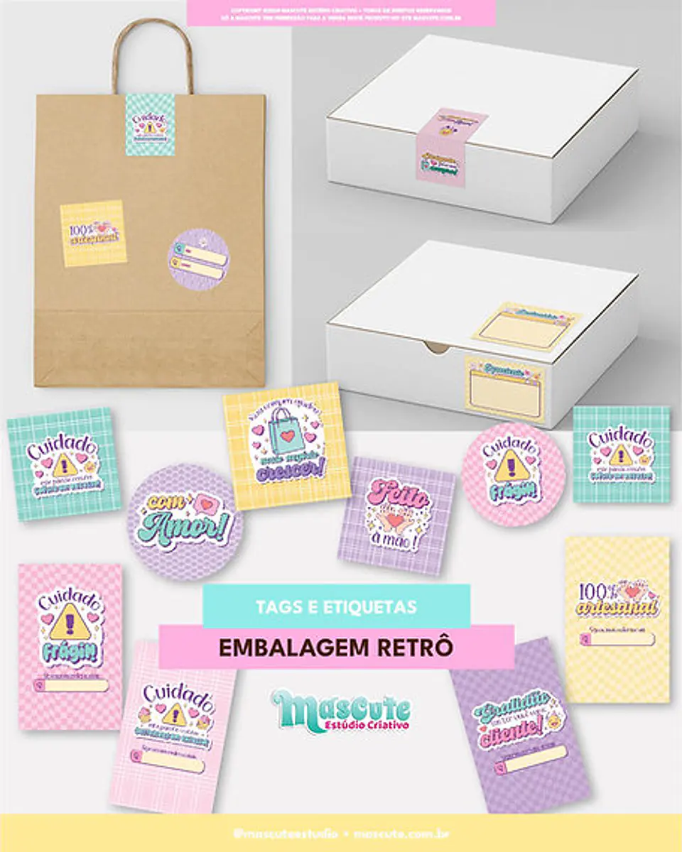Arquivo Combo 320 arquivos Embagem Retrô - MASCUTE 6