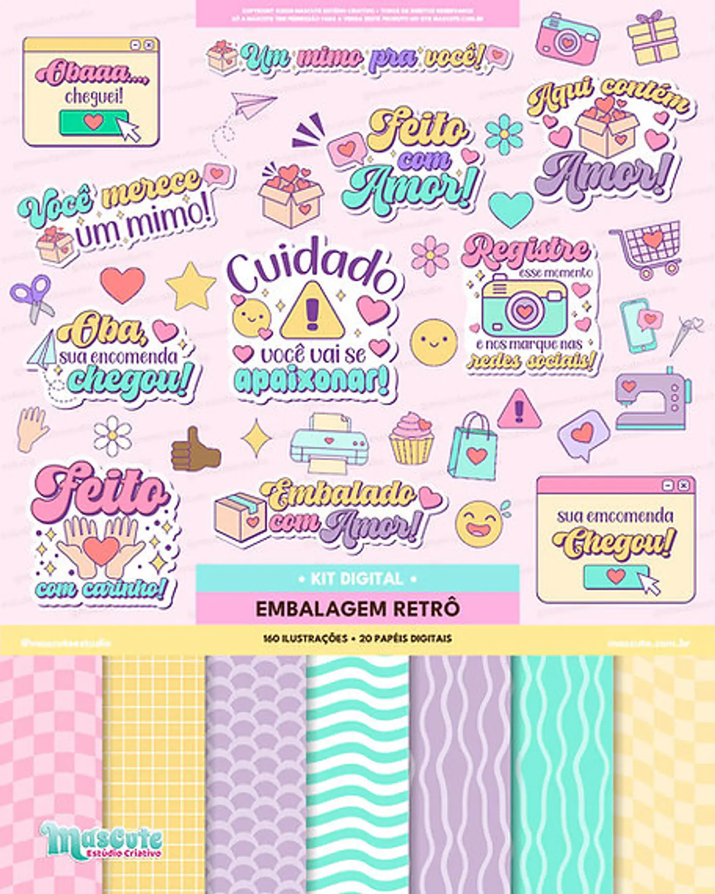 Arquivo Combo 320 arquivos Embagem Retrô - MASCUTE 8