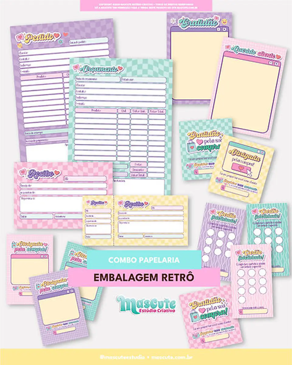 Arquivo Combo 320 arquivos Embagem Retrô - MASCUTE 11