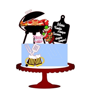 Arquivo Topo de Bolo Churrasco - EM CAMADAS