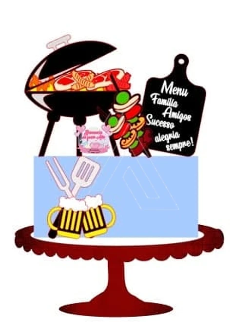 Arquivo Topo de Bolo Churrasco - EM CAMADAS