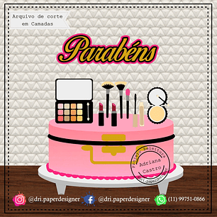 Arquivo Topo de Bolo Maquiagem - EM CAMADAS