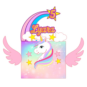 Arquivo Topo de Bolo Unicórnio - EM CAMADAS