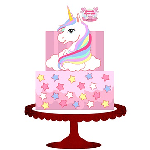 Arquivo Topo de Bolo Unicórnio - EM CAMADAS