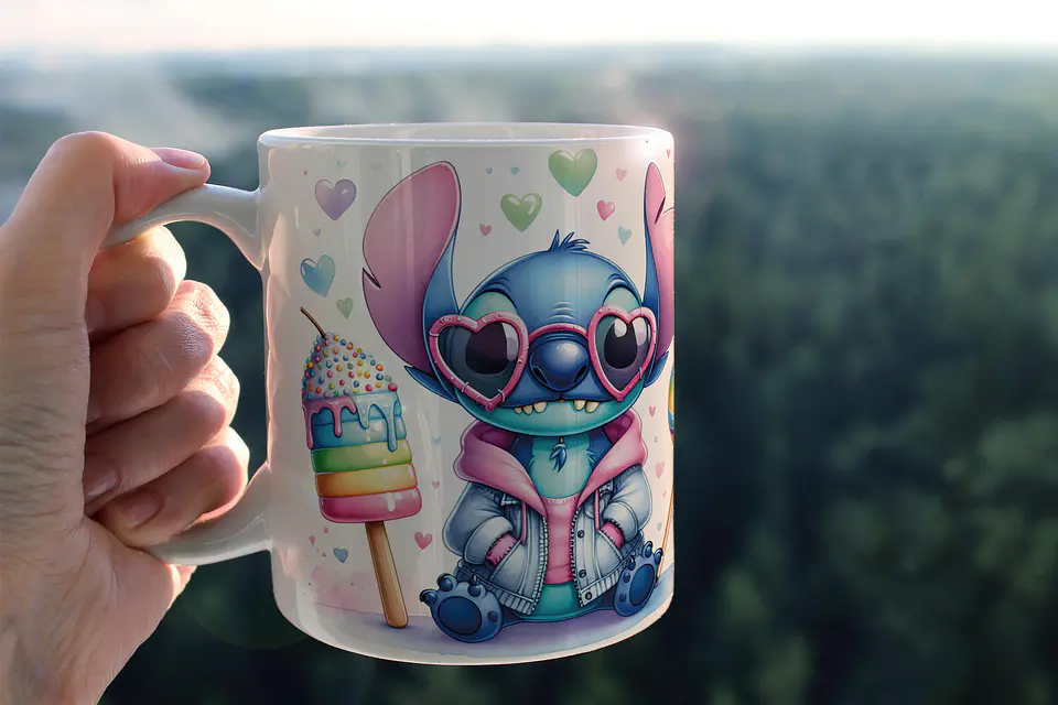 Arquivo Combo 40 Artes Canecas Stitch 2