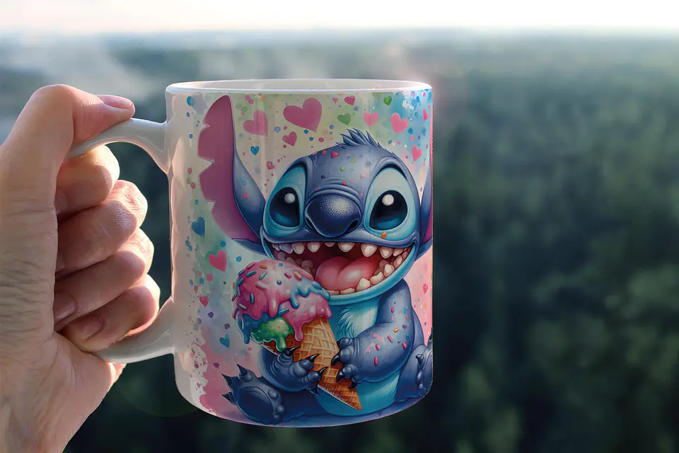 Arquivo Combo 40 Artes Canecas Stitch 3