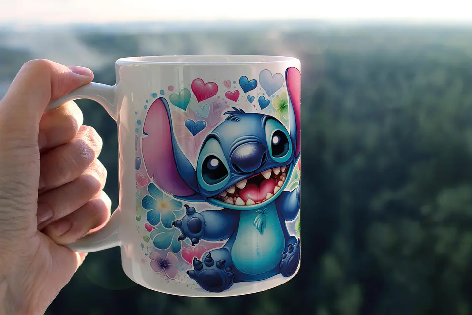 Arquivo Combo 40 Artes Canecas Stitch 6