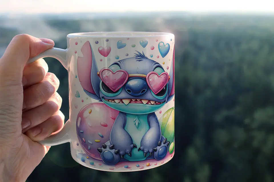 Arquivo Combo 40 Artes Canecas Stitch 7
