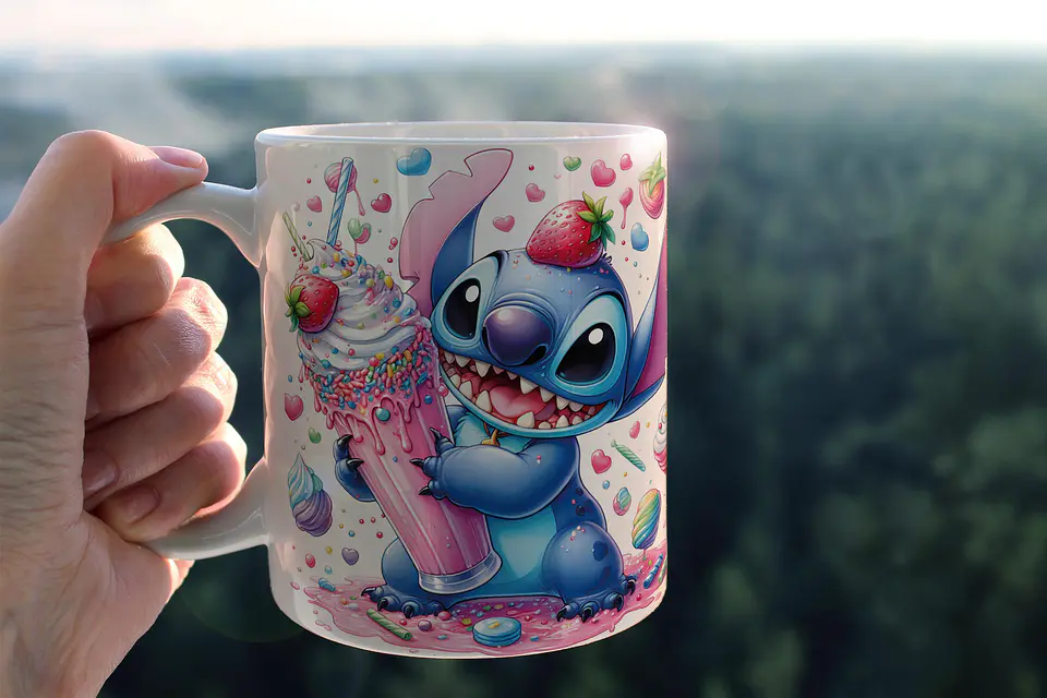 Arquivo Combo 40 Artes Canecas Stitch 10