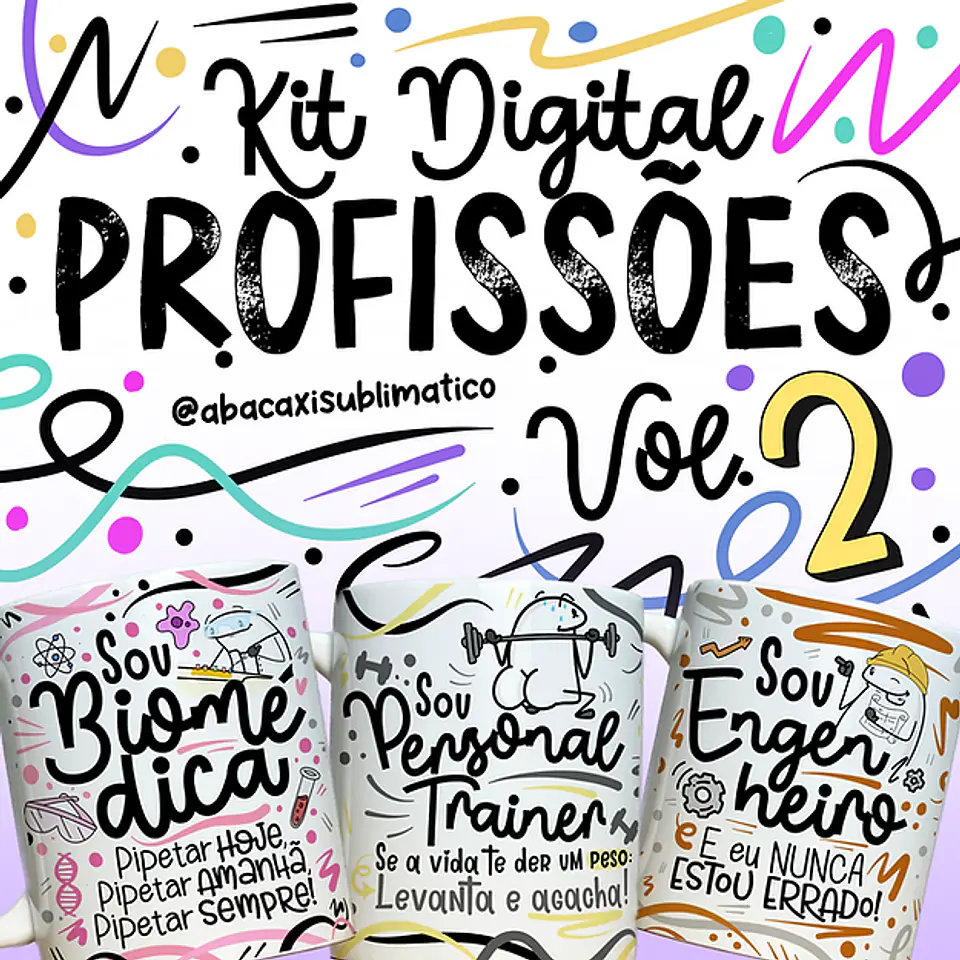 Arquivo Combo Canecas Profissões - Abacaxi 1