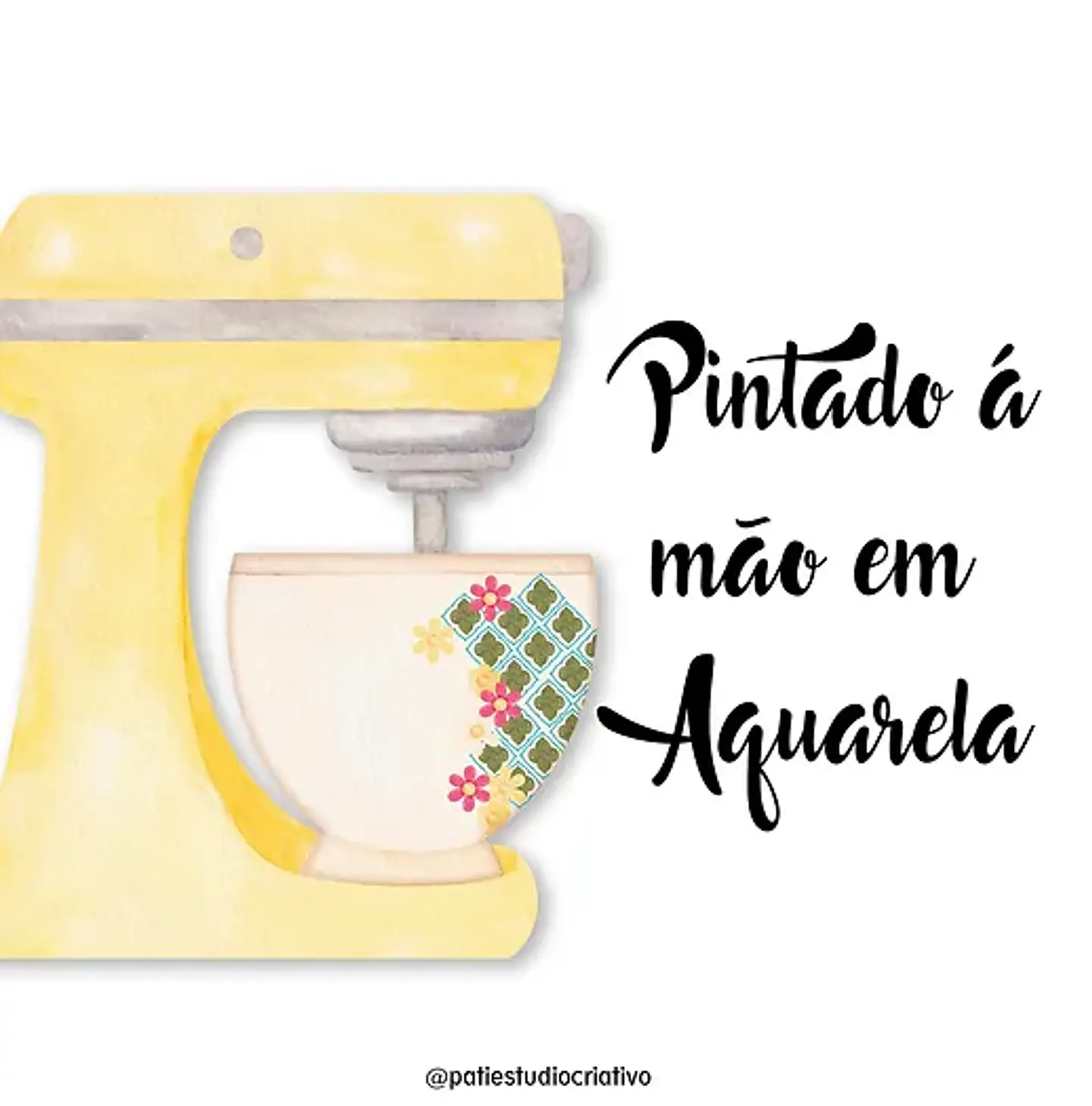 Kit Digital Confeitaria Amarela Aquarela 7