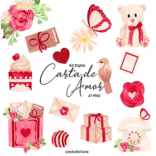 Kit Digital Dia dos Namorados Carta de Amor