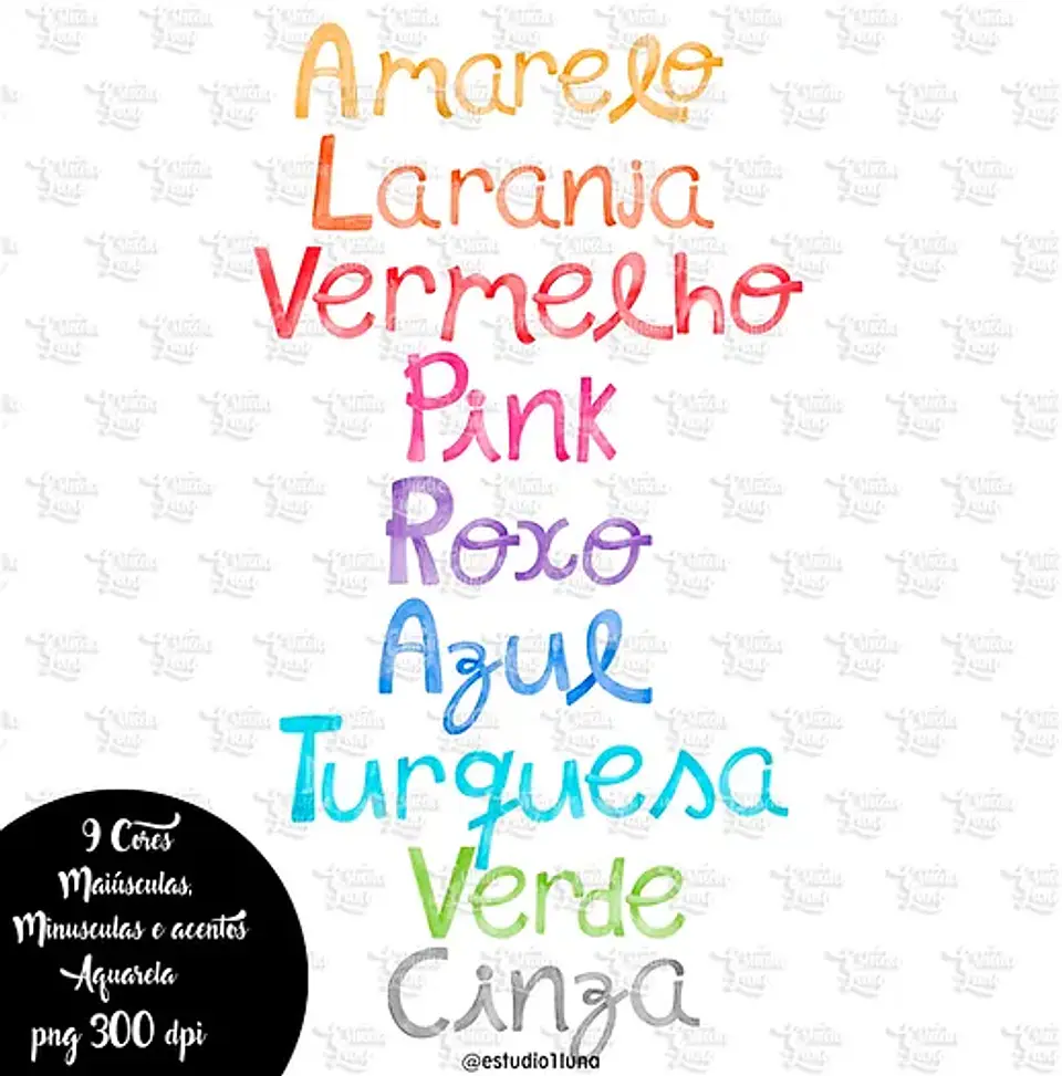 Kit Digital Alfabeto Aquarela 2