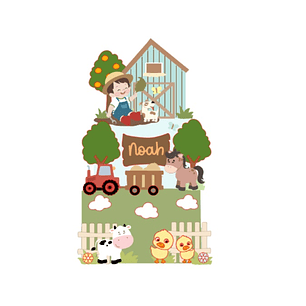 Arquivo de Corte Topo de Bolo Fazendinha - EM CAMADAS