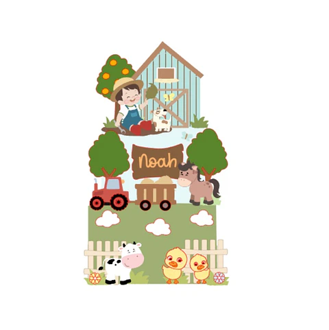 Arquivo de Corte Topo de Bolo Fazendinha - EM CAMADAS