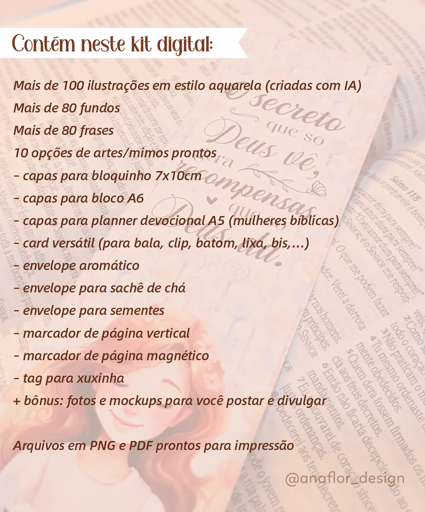 Kit Digital Filhas do Rei - ANA FLOR 2