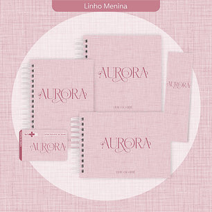 Arquivo Encadernação Baby Linho Rosa