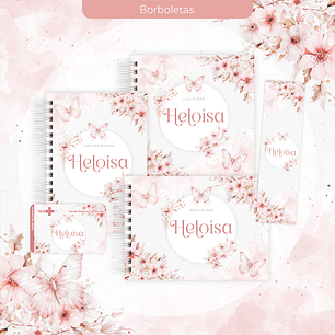 Arquivo Encadernação Baby Floral Borboletas