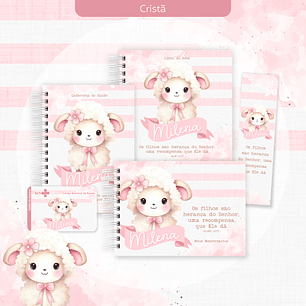 Arquivo Encadernação Baby Versiculo Ovelhinha Menina