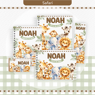Arquivo Encadernação Baby Safari Aquarela