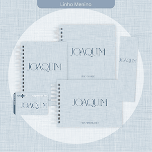 Arquivo Encadernação Baby Linho Azul