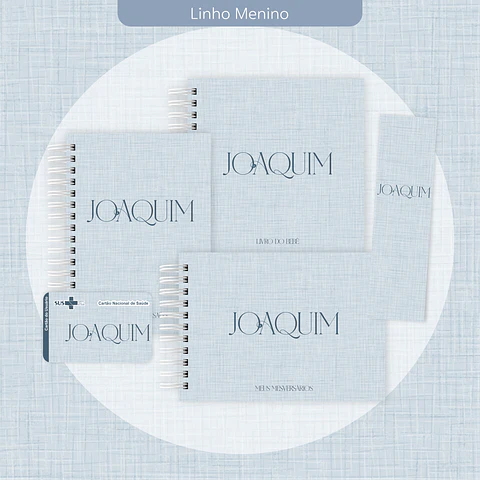 Arquivo Encadernação Baby Linho Azul